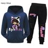 Aaron APHMAU Set Vestiti Gatto Bambini Felpe con Cappuccio Pantaloni da Jogging Tuta 2 Pezzi Set Abbigliamento Bambini Maschi Outfit Bambini Piccoli Femmine