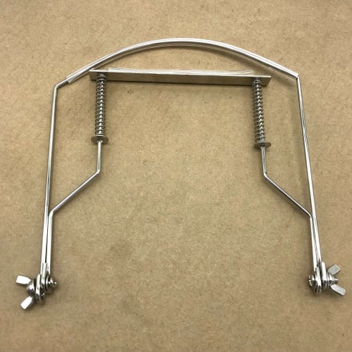 LAMELLIS Harmonica Neck Holder for 10-Hole Blues Harp Organ Stand and Harmonic Rack, Silver