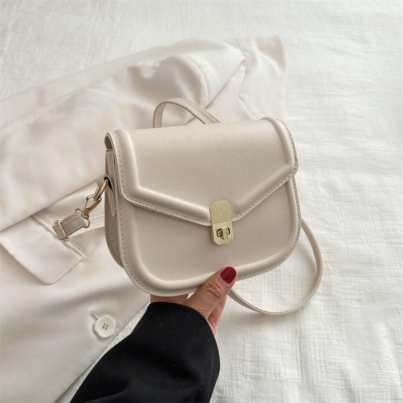 Women'S Bag Lock Small Square Bag Niche Foreign Shoulder Bag Texture Pu Messenger Bag Fashion Bag