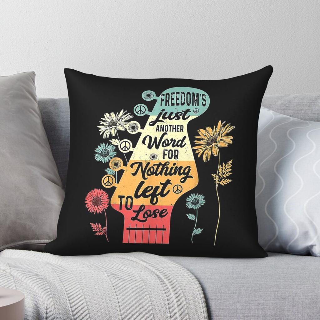 Freedom Nothing Left To Lose Pillowcase Polyester Linen Velvet Creative Zip Decor Throw Pillow Case Home Cushion Cover x