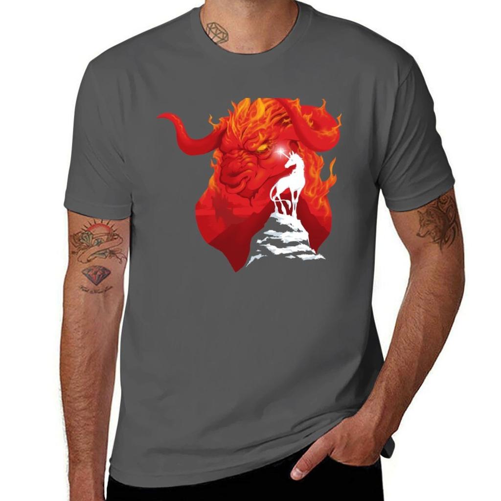 The Last Unicorn Tshirt Work Wear Simple Tee Shirt