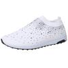 Amazon Large Size Fly-Woven Light Mouth Versatile Rhinestone Flat Bottom Women'S Sports Shoes Mixed Batch