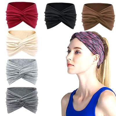 Twisted Wide Headbands For Women Extra Large Workout Headband Fashion Yoga Hair Bands Thick Hair Accessories