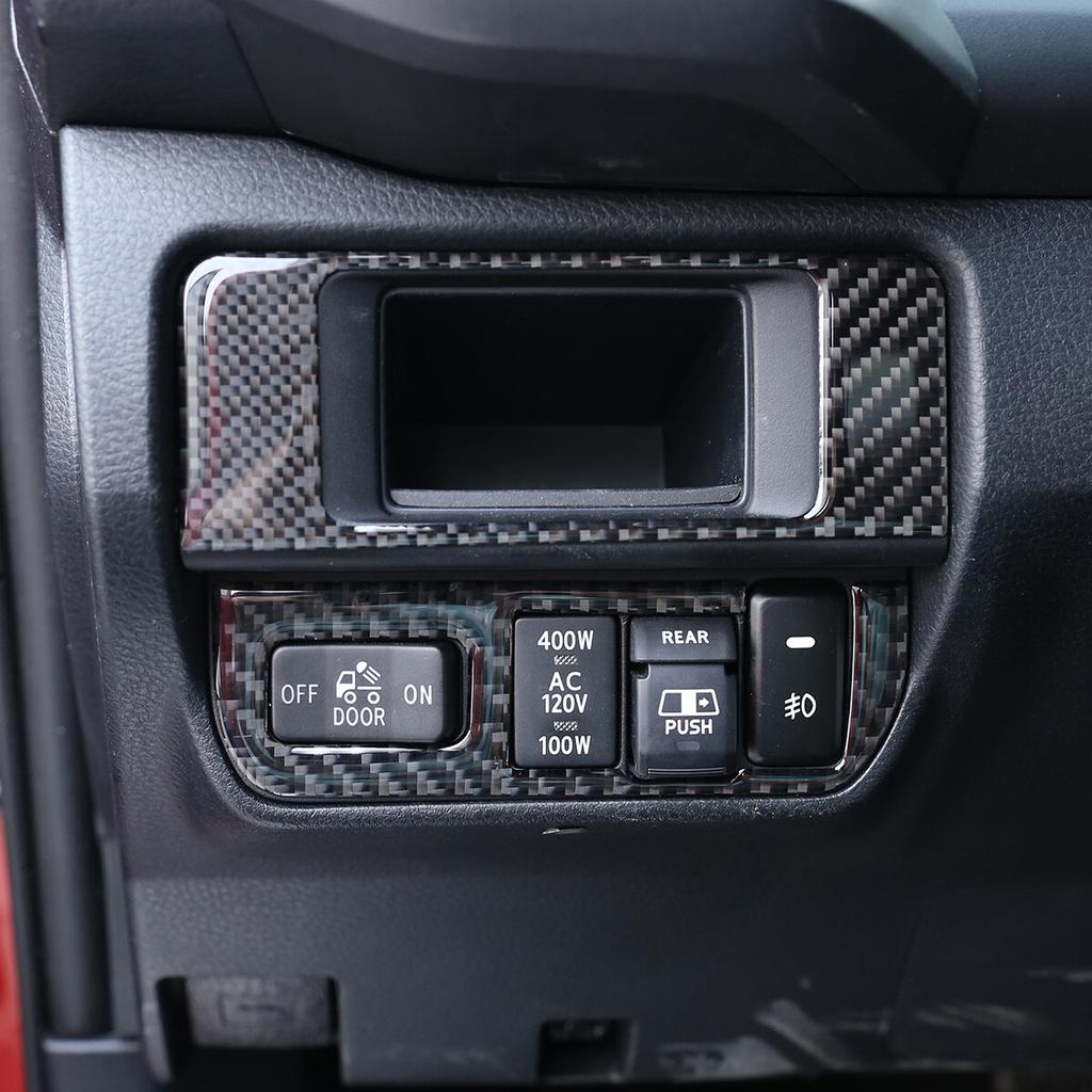 Real Carbon Fiber Fog Light Switch Button Trim Fit For Toyota Tacoma 2015-