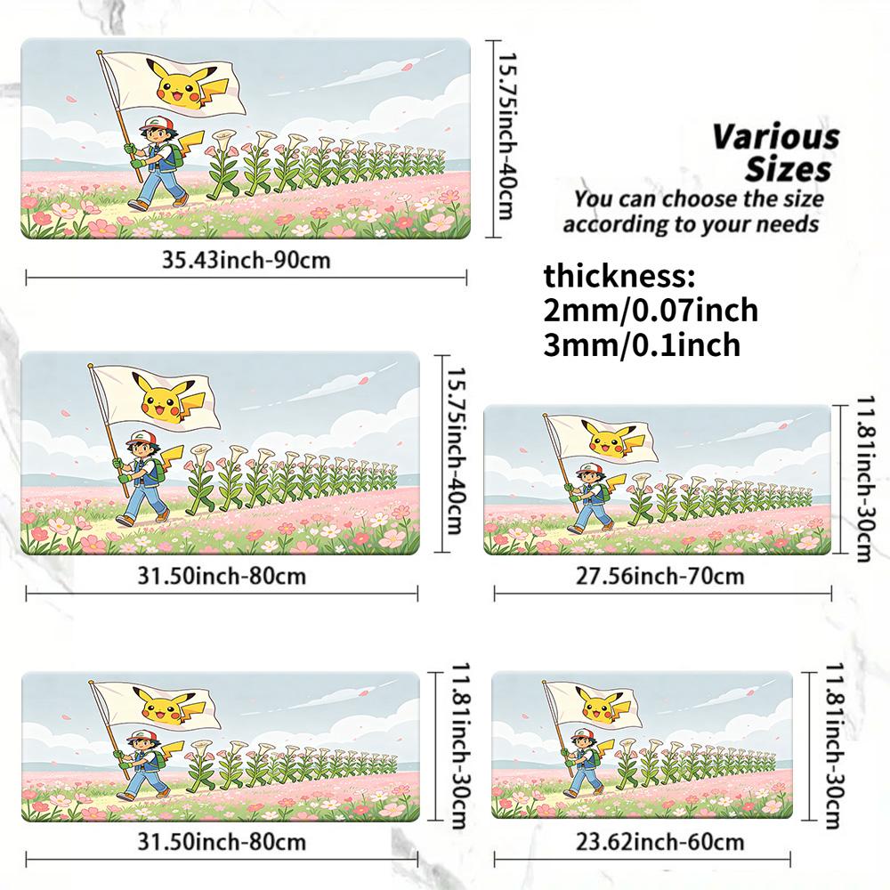 Lucario Bamboo Forest Run Gaming Desk Mat NonSlip Washable Mouse Pad 30x80x0.2cm