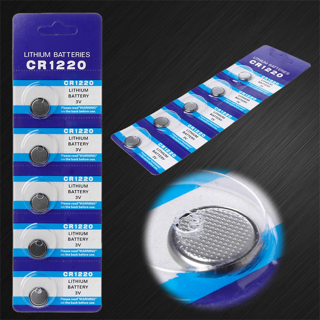 Quality CR1220 Batteries Coin Battery for Automotive Key Fob Reliable Power Performances and Easy Replacement 5pcs/10pcs