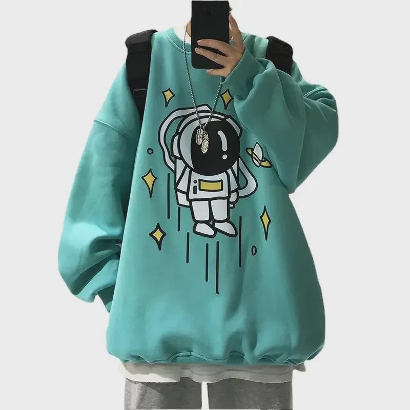 2024 Men's Trendy Loose Astronaut Sweatshirt - Spring/Autumn Round Neck Pullover