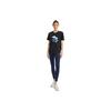 FILA Dolphin Print Casual Sport Short Sleeve T-Shirt Women Tops Black F51W128107F-BK