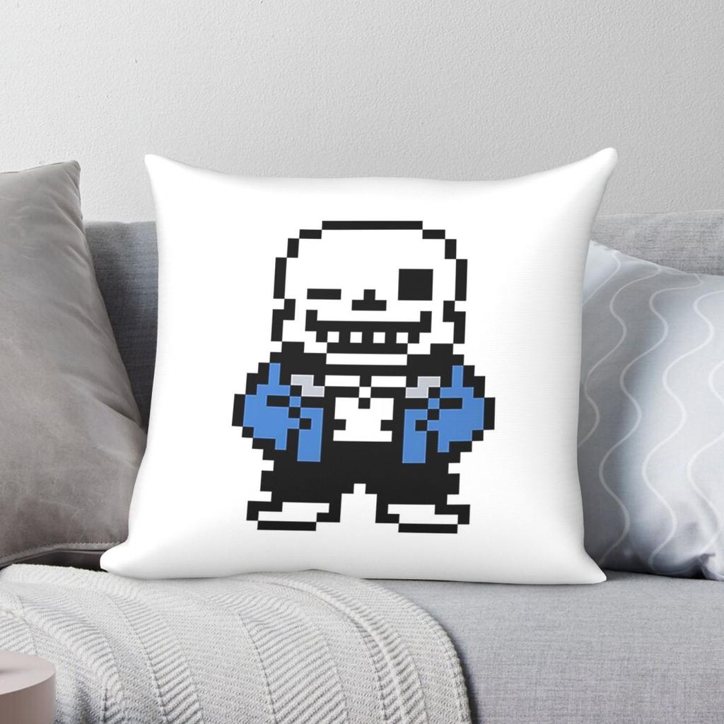 Undertale Winking Sans Square Pillowcase Polyester Linen Velvet Creative Zip Decorative Pillow Case Room Cushion Cover 45x45