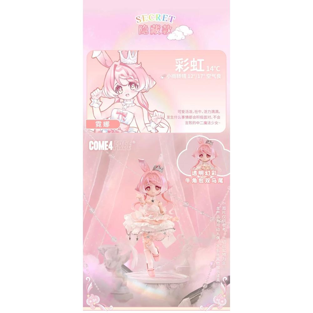Come4free 1/12 Bjd Blind Box Bonnie Meteorological Star Language Series Kawaii Rabbit Bjd Decora Articulated Action Figures Toy