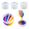 Silicone Measuring Cup,Detachable Cup (2/3/4/5 Compartments) for Jewelry Casting, Epoxy Resin Crafts,Acrylic Paint Resin Pouring