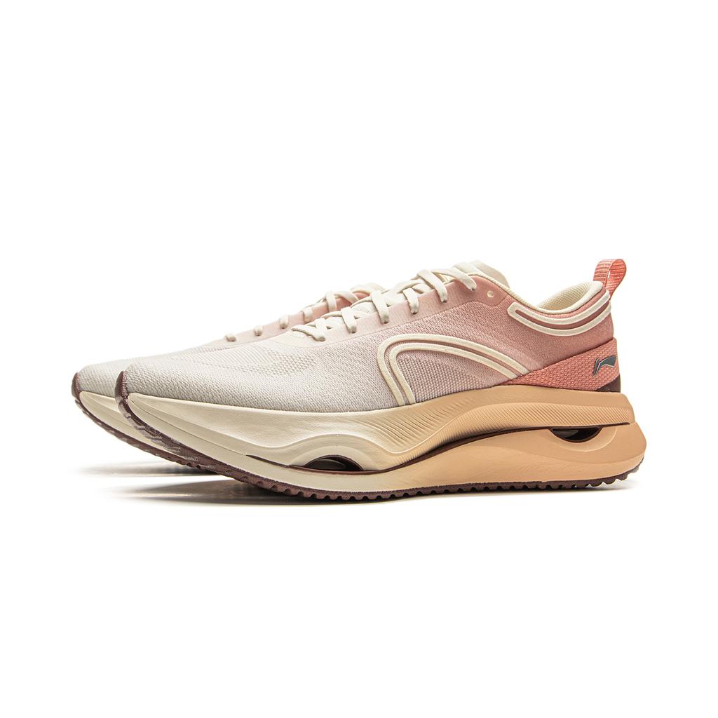 New LiNing Supportive And Elastic Low-Top Sprint Running Shoes Women's White Orange ARHV002-16