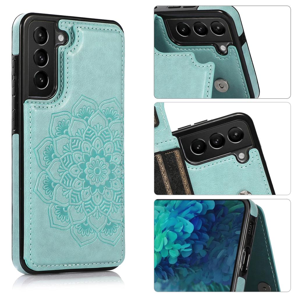 Mandala Floral Flip Leather Wallet for Samsung Galaxy S23 S21 FE S24 S22 Ultra Plus A53 A73 A14 A54 Case with Credit Card Holder