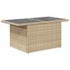 Vidaxl 6-Cz. Garden Furniture Set With Cushions, Beige, Poly Rattan