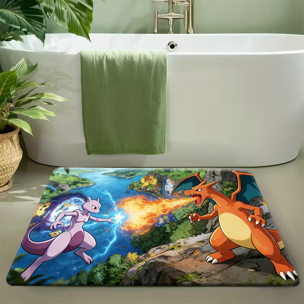 

Anime Pokemon Gengar Red Black Style Print Non-slip Doormat, Soft Absorbent Floor Rug for Bathroom Bedroom Entrance, Home Decor 40cm x 60cm