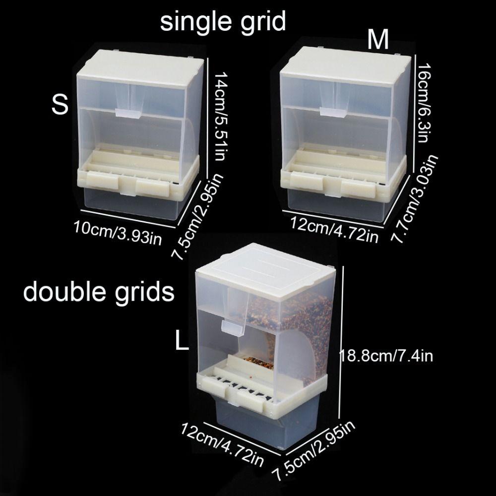 Splash Proof Automatic Bird Feeder Plastic Parrot Cage Hanging Feeder  For Tiger Skin Peony Parrots