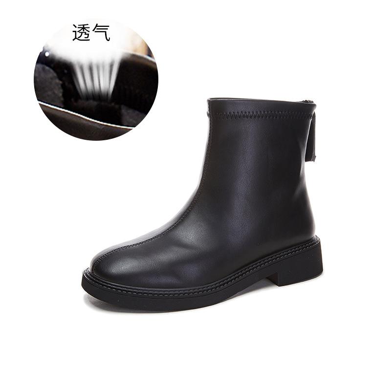 New retro Martin boots women's 2025 autumn and winter thick heel short boots women's versatile British style thin boots casual women's boots tide