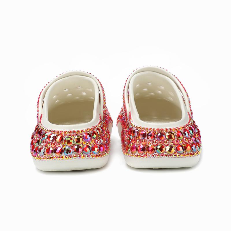 Модные роскошные цветные ромбовидные шлепанцы сандалии женские летние 2024 — фото 6