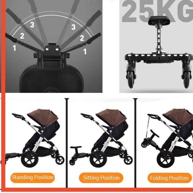 Komfort Rollbrett Kinderwagen / Buggy Trittbrett