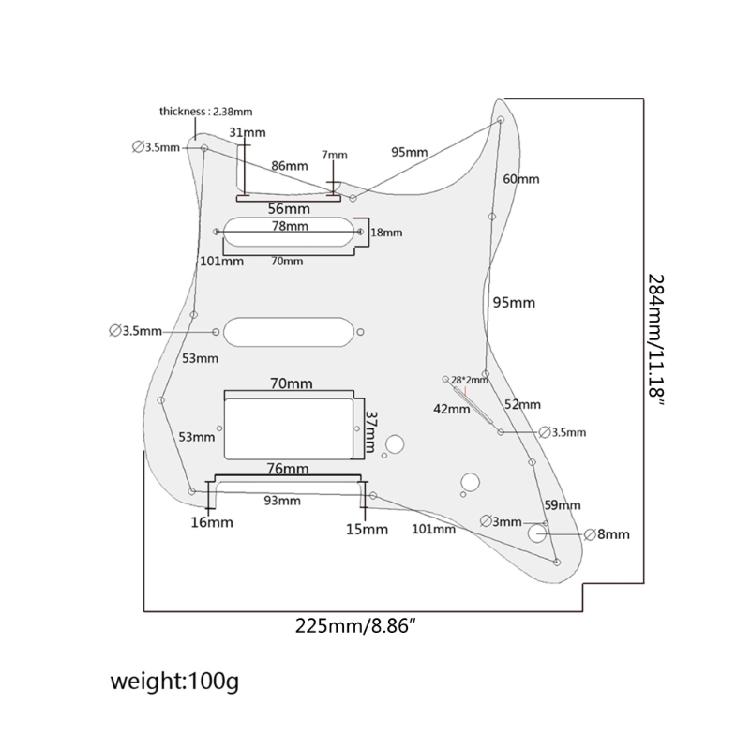 Guitar Pickguard For ST SQ Guitars SSH For Guitar Pickguard Scratch Plate Parts