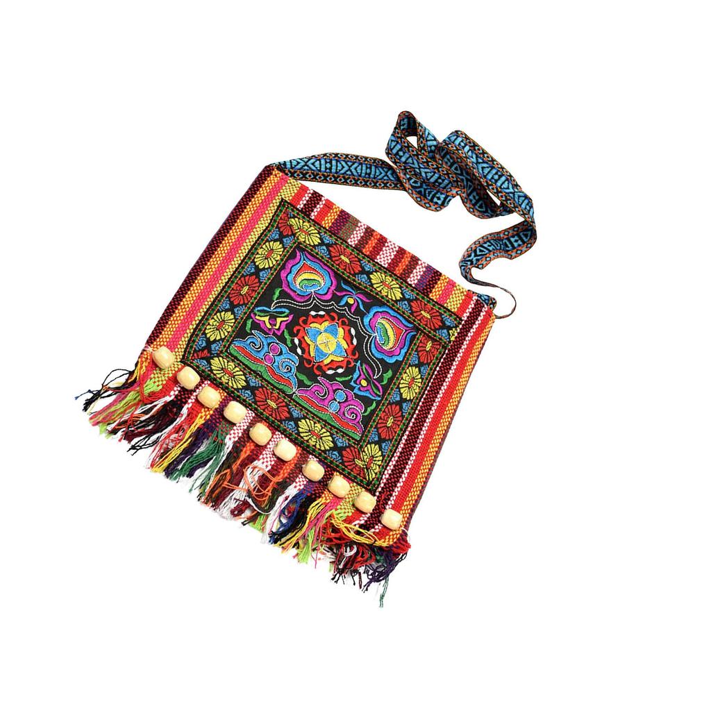 Shoulder Bag Handmade Casual Multicolor Tassel Bags for Vacation Women Gifts