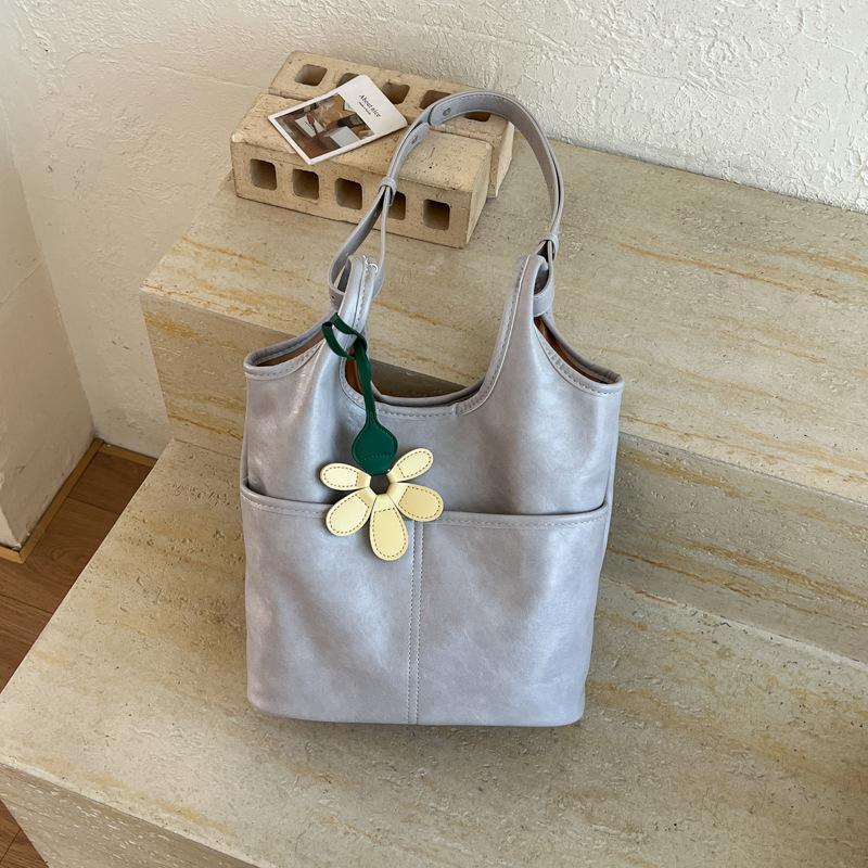 Autumn And Winter Korean Version Fashionable And Simple Shoulder Bag, Messenger Bag, Commuter Tote Bag, Large-Capacity Bag For Women