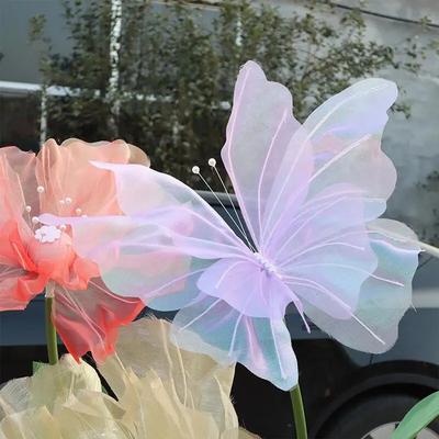 50 Cm Large 3D Simulation Butterfly, Wedding Festival Decoration, Large Hanging Hollow Tulle Fake Butterfly