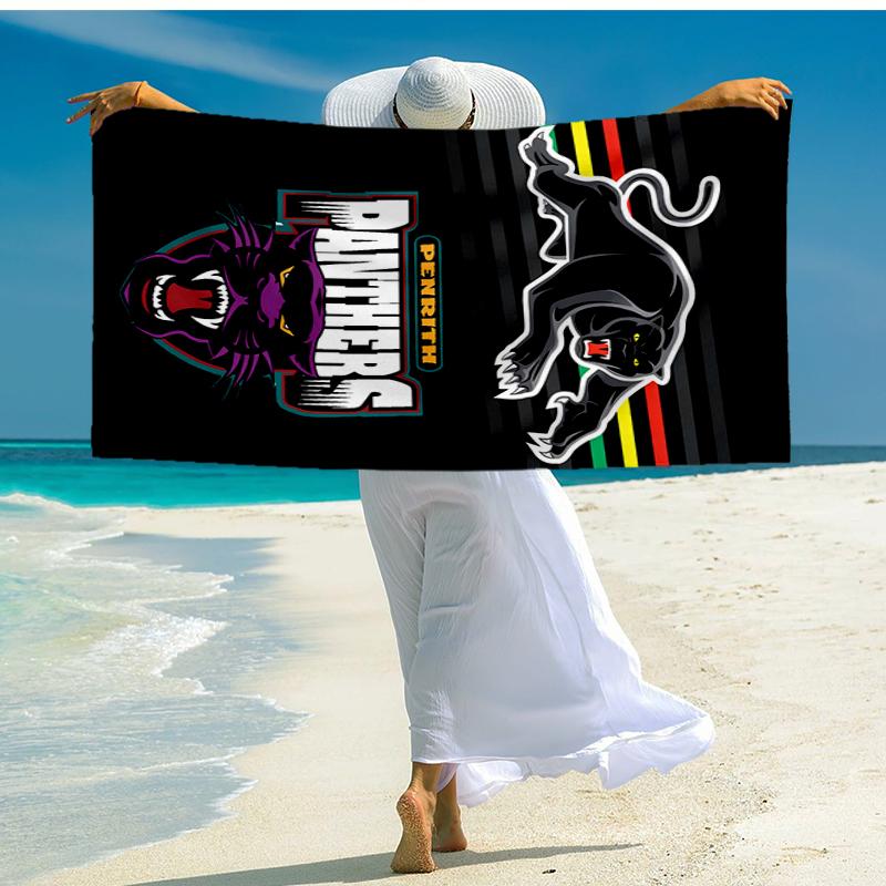 panthers Fashion Beach Towel: Ideal for Summer Adventures Soft, absorbent and quick drying suitable for swimming and bathing