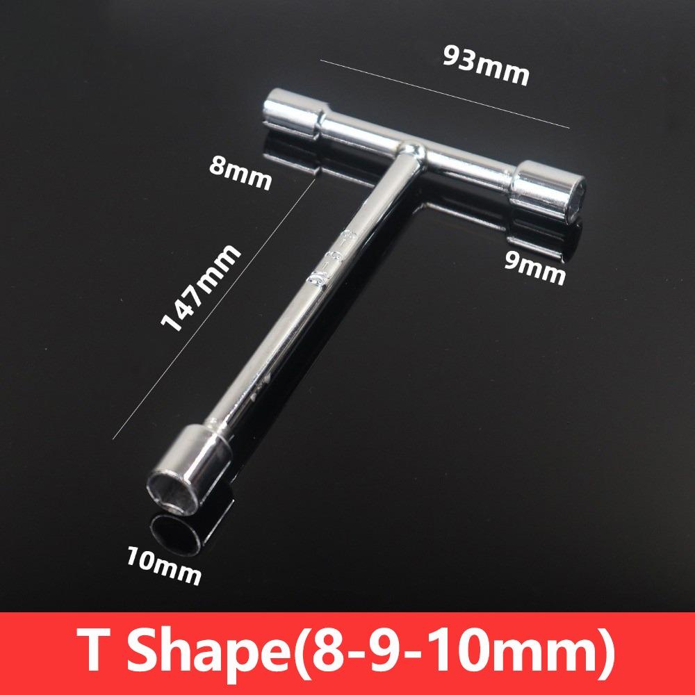 T Handle Hex Socket Spanner 3-Way Hex Socket Hand Tool Portable Socket Wrench Home Appliance 8-9-10mm