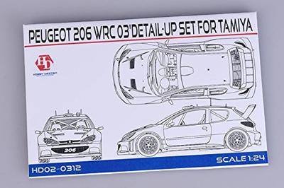 Hobby Design Peugeot 206 WRC 2003 Dettaglio Incastro Tamiya 1/24 HD02-0312