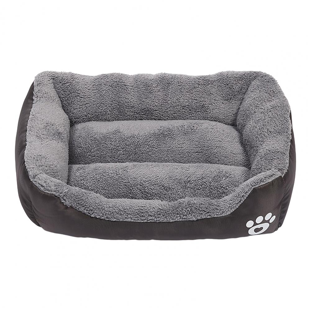 Rectangle Fluffy Dog Bed Washable Plush Pet Bed with Bolster Neck Support Comfy Warm Puppy Bed for Indoor Cats Small Medium Dogs
