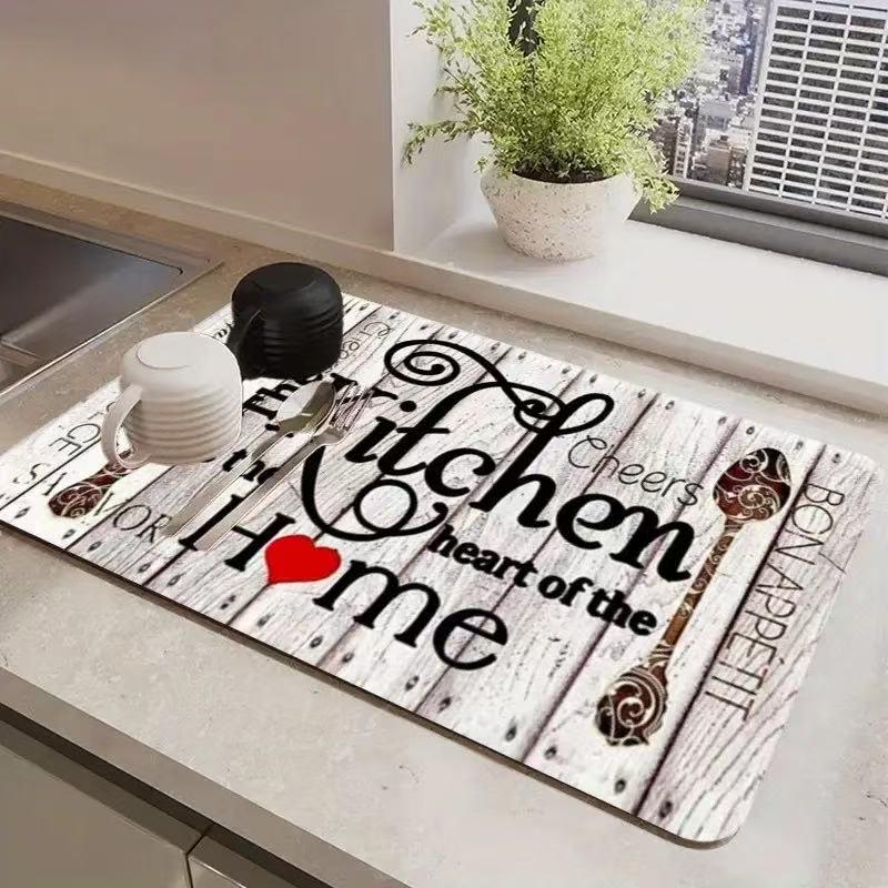 Retro Floral Anti-scalding Water-absorbing Coaster: Non-slip, Dirt-resistant, Easy-to-Clean Diatomaceous Earth Coffee Mat