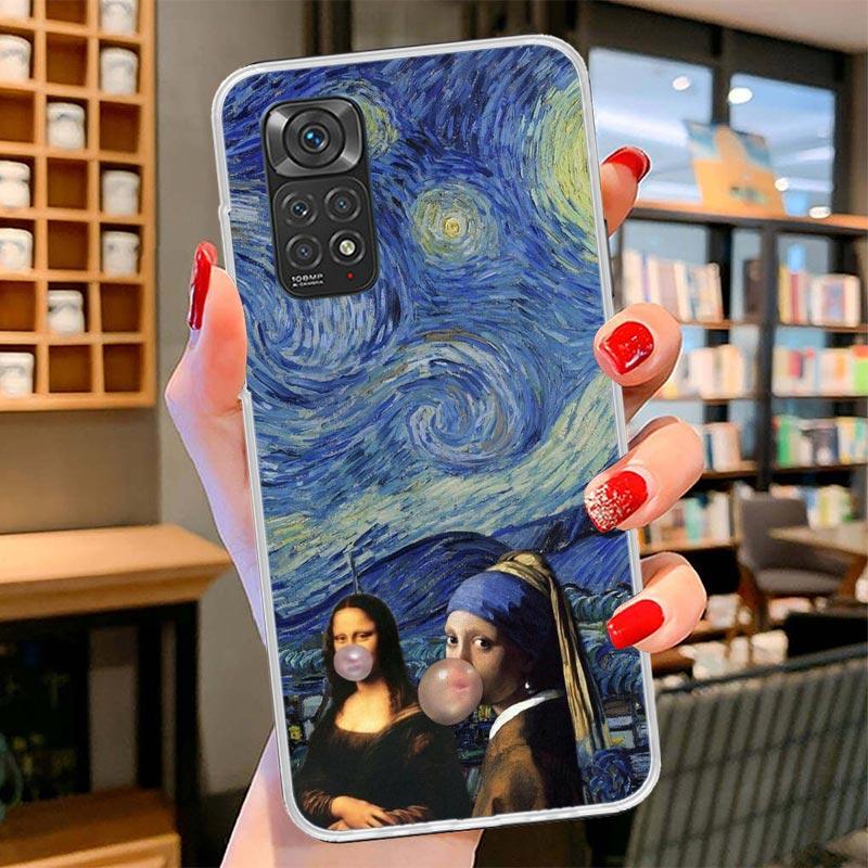 Van Gogh Mona Lisa Funny Art Cover Phone Case For Xiaomi Redmi Note 15 14 13 12 11 10 Pro Plus 14S 12S 11S 11T 11E 10S Soft Fund