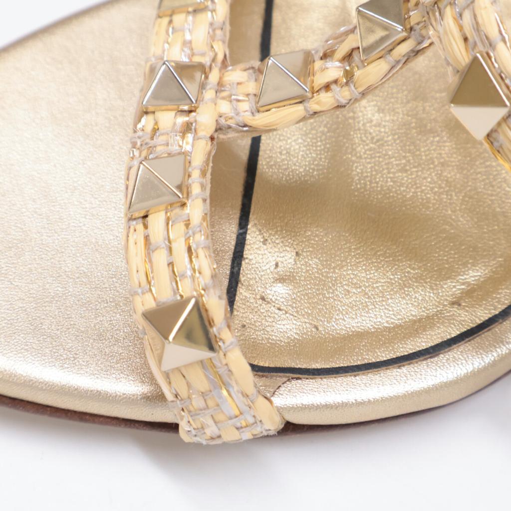 Valentino Garavani Rock Studs Sandals/ shoes 38 goldUsed
