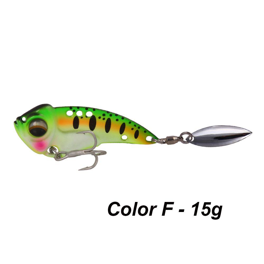 7g 11g 15g Paillettenlöffel Metall Rotierende Wobbler Crankbaits Drillinghaken VIB Köder Metall Angelköder