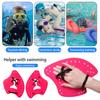 1 Pair Swimming Hand Paddle with Silicone Strap Holes Professional Kids Adults Beginner