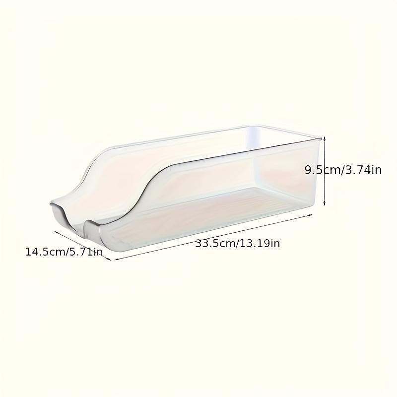 1Pcs  Clear Plastic Refrigerator Organizer with Soda Can Dispenser and Beverage Holder Hand Wash,Fits Refrigerator,Freezer,Pantry,Kitchen,Countertops