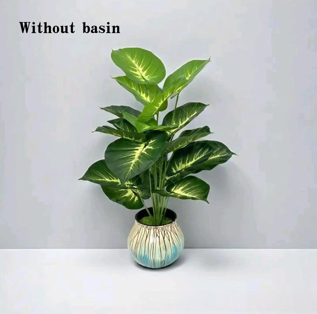 1PC Tropical Palm Artificial Turtle, Bamboo Plant Branch, Plastic Turtle Leaves Used for DIY Family, Wedding Decoration
