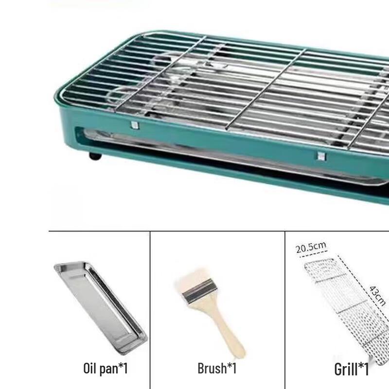 Electric Indoor Grill with 4-Piece Set
