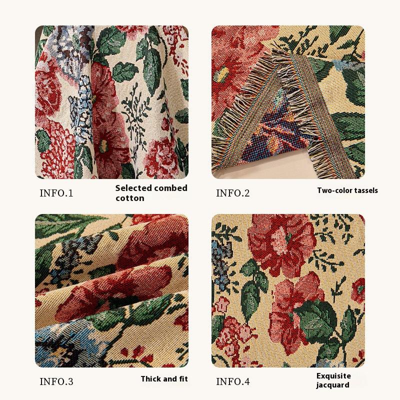 Floral Sofa Cover Cat-Proof Full Wrap Reversible for L-Shaped 2/3/4 Seater Couch Multi-Color Living Room Protector