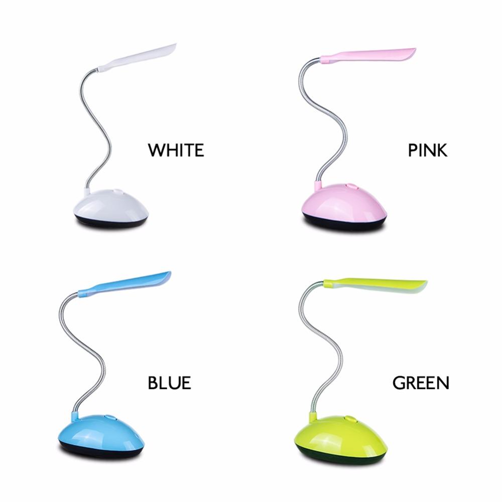 4 Farben Mini LED Schreibtischlampe Buch Licht AAA batteriebetriebene Augenschutz Kinder Studie Tischlampe