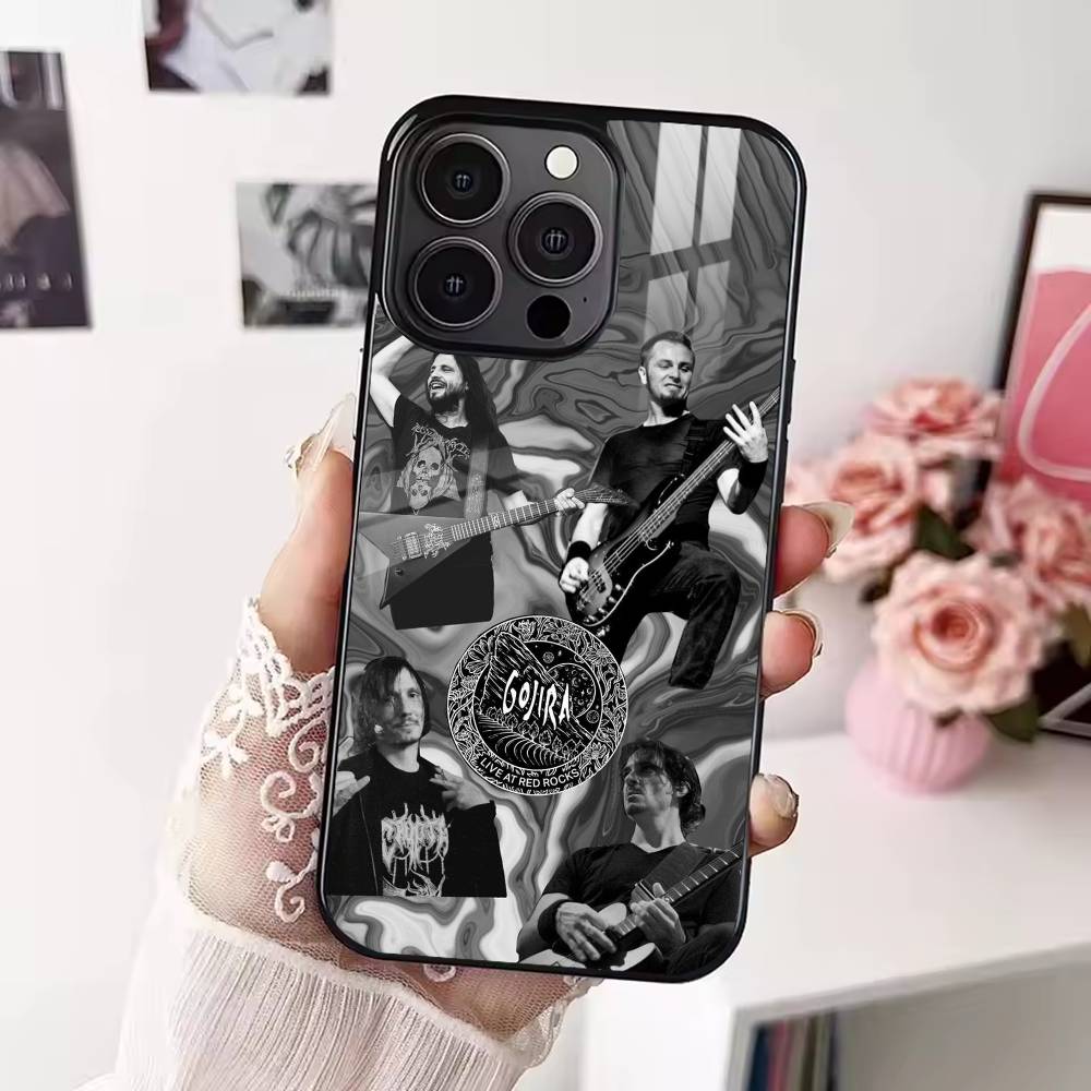 fashion G-gojiras band Phone Case For iPhone 17 16 15 14 13 12 Pro Max Plus for Magsafe Mirror Wireless Magnetic Cover