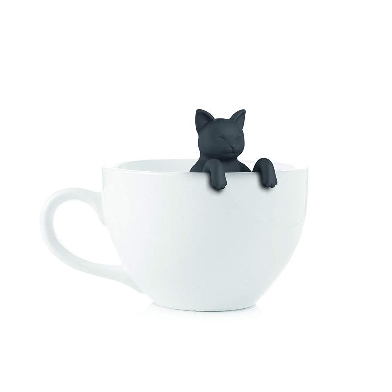 Silicone Kitten Tea Maker Cat Tea Leak, Color Box Packaging Simple Design Concept and Creative Concept Design