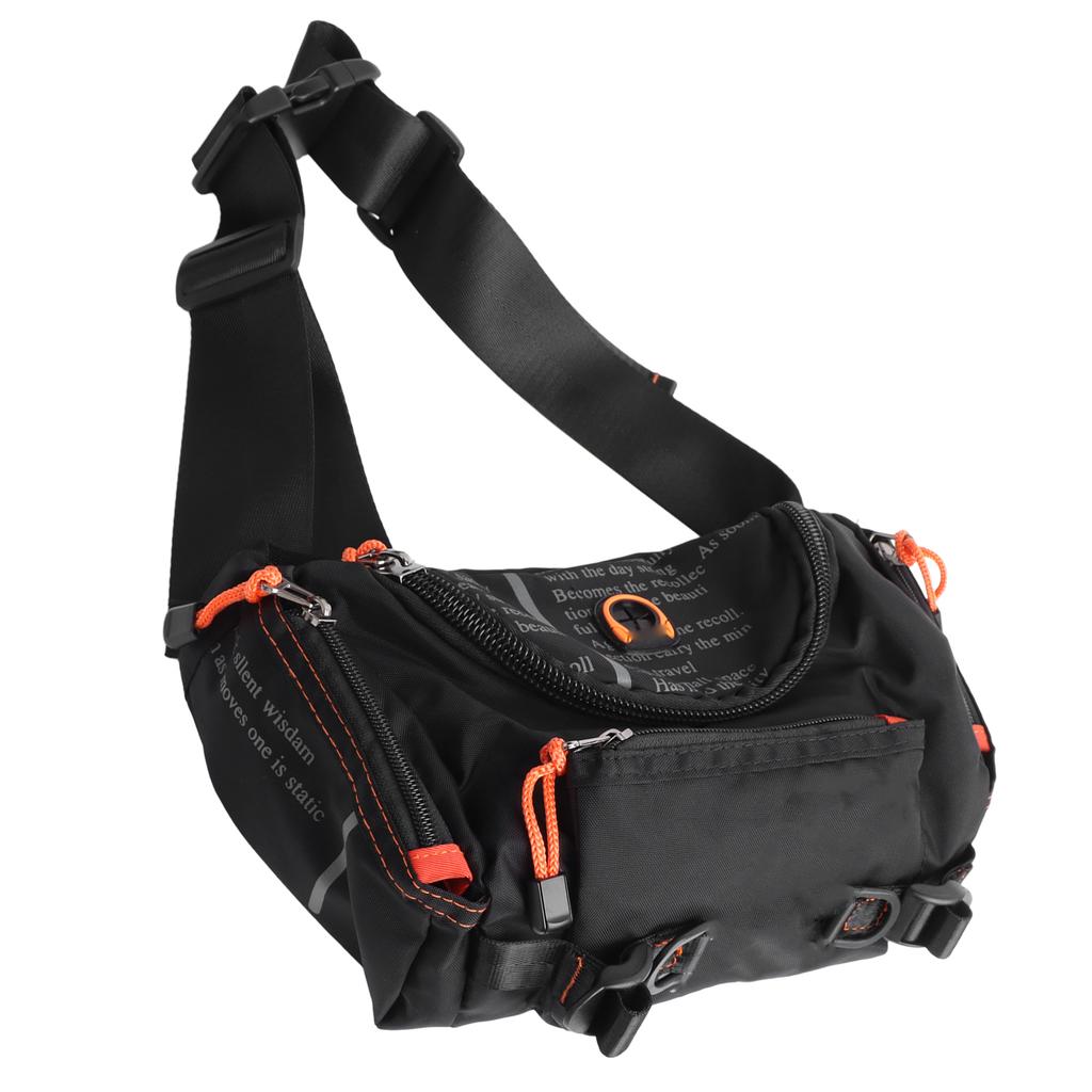 Men Fanny Pack Waterproof Bumbag Travel Outdoor Sports Cycling Climbing Multifunctional High Capacity Waist Bag Black S