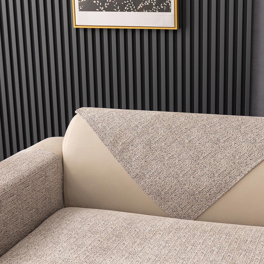 Chenille Couch Cushion Pad Gentle Non -Slip Solid Color Couch Cover Dustproof Living Couch Seat Cover For Living Room Removable Couch Cover