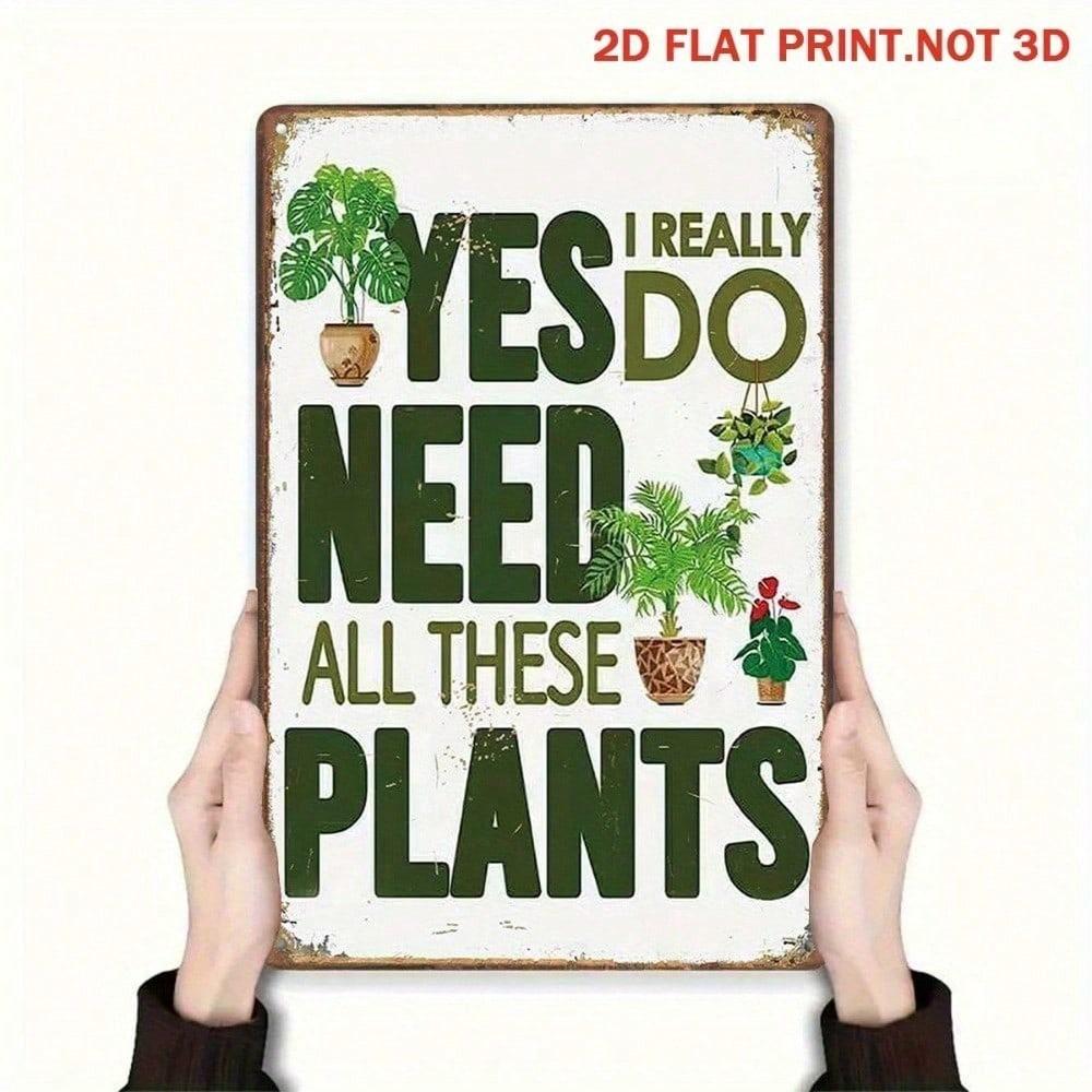 Metal Wall Art Plant Lover Gift Garden Decor Poster
