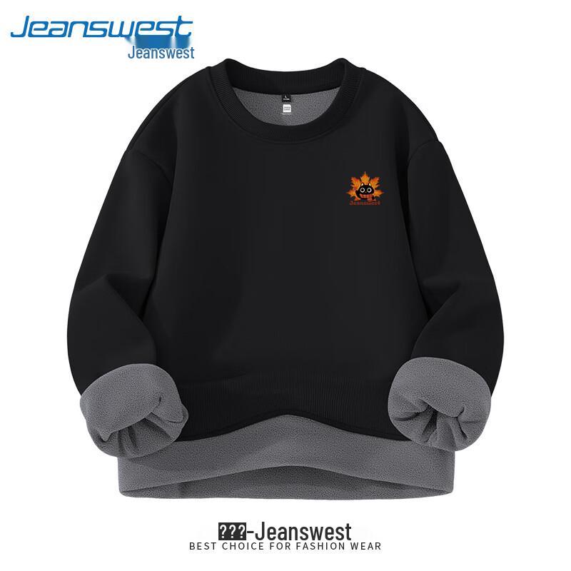 

Jeanswest Men s Winter Fleece-Lined Round Neck Sweatshirt 3XL