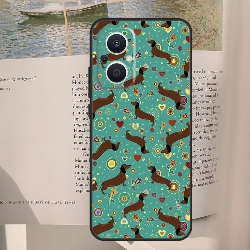 Dachshund Dog Cover For OPPO Reno 12F 11F 13F 14F 10 11 12 13 14 Pro 8 Lite OPPO Find X9 X6 X5 X8 Pro Case