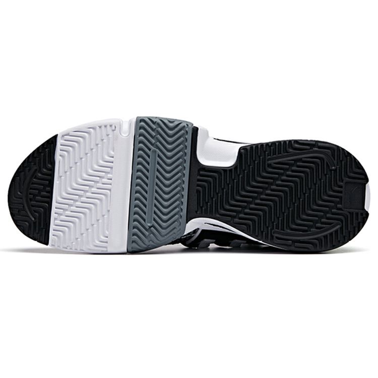 Anta Lightweight Series Fabric Performance Shock Absorption Wear-Resistant Mid-Top Basketball Shoes Men sneaker Black White 112021609-3