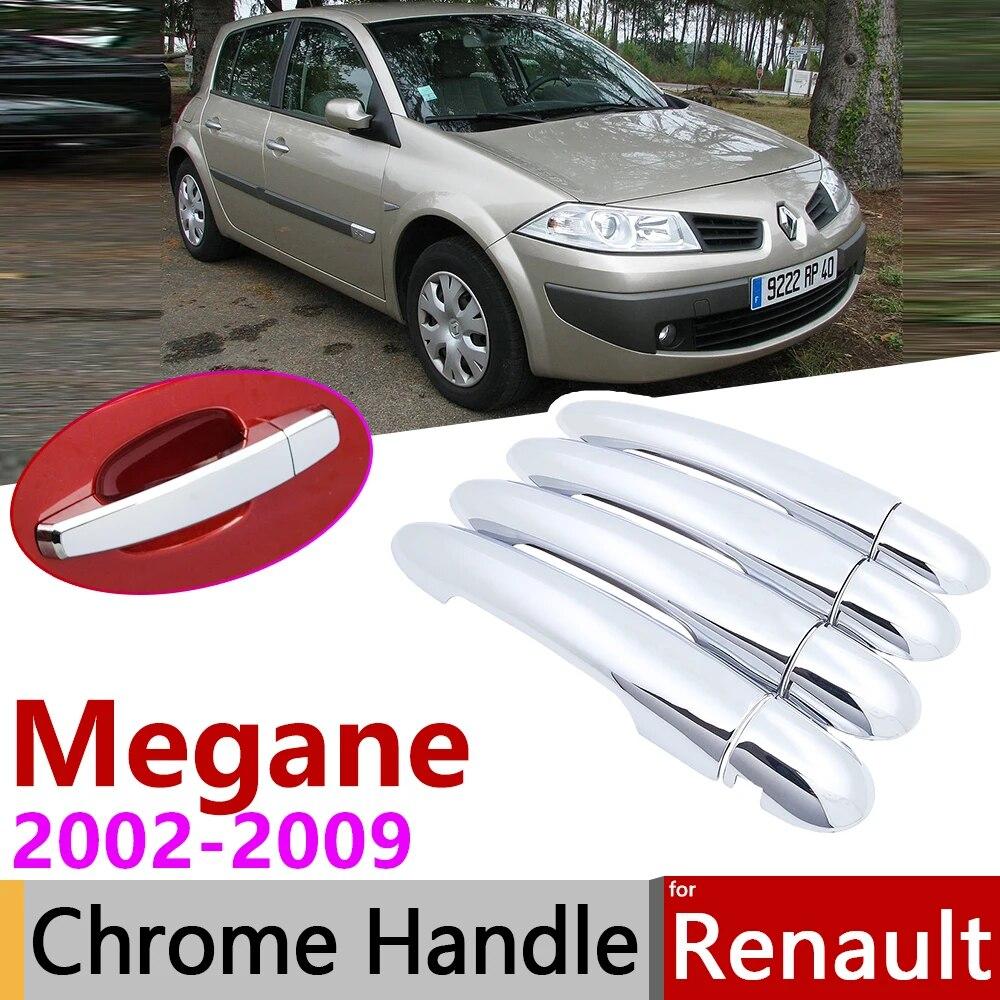

Для Renault Megane II MK2 2 2002 ~ 2009 хромированная крышка дверной ручки автомобильные аксессуары набор накладок 2003 2004 2005 2006 2007 2008
